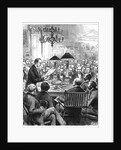 Heinrich Schliemann lecturing in London by Anonymous