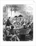 Heinrich Schliemann lecturing in London by Anonymous