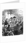 Heinrich Schliemann lecturing in London by Anonymous