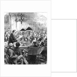 Heinrich Schliemann lecturing in London by Anonymous