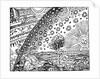 Engraving of a man discovering the point where earth and the sky meet by Anonymous
