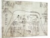 Detail of Greenfield Papyrus with Shu, the god of air, supporting the sky goddess, Nut by Anonymous