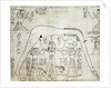 Detail of Greenfield Papyrus with Shu, the god of air, supporting the sky goddess, Nut by Anonymous
