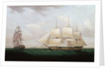 Two East Indiamen off a Coast by Anonymous