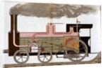 Sectional view of steam railway locomotive by Anonymous