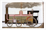 Sectional view of steam railway locomotive by Anonymous