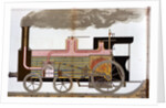 Sectional view of steam railway locomotive by Anonymous