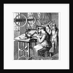Women making brushes in factory by Anonymous