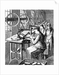 Women making brushes in factory by Anonymous