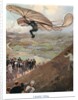 Otto Lilienthal flying glider by Anonymous