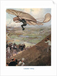Otto Lilienthal flying glider by Anonymous