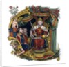 Initial letter 'C' with Queen Elizabeth I by Anonymous