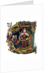 Initial letter 'C' with Queen Elizabeth I by Anonymous