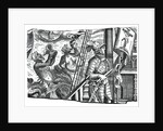 Christopher Columbus on board his ship by Anonymous