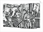 Christopher Columbus on board his ship by Anonymous