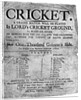 Flyer advertising a cricket match between Hampshire and England, 1819 by Anonymous