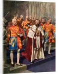 Coronation ceremony at Westminster Abbey by Anonymous