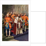 Coronation ceremony at Westminster Abbey by Anonymous