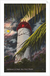 Lighthouse at night by Anonymous