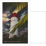 Lighthouse at night by Anonymous