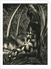 Tahitian woman in forest by Anonymous