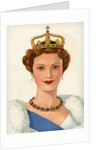 Queen wearing royal crown by Anonymous