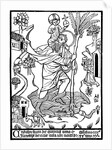St Christopher carrying Christ across stream by Anonymous