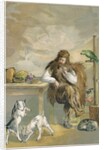Robinson Crusoe with his animals by Anonymous