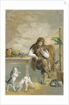 Robinson Crusoe with his animals by Anonymous