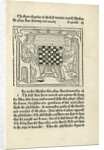 Woodcut print of a King and prelate playing chess by Anonymous