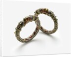 Pair of enamelled Indian Mughal period Kada bracelets by Anonymous