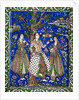 Ceramic tile panel with female musicians by Anonymous