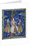 Ceramic tile panel with female musicians by Anonymous