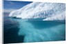 Iceberg above and below water in Disko Bay in Greenland by Anonymous