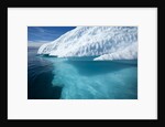 Iceberg above and below water in Disko Bay in Greenland by Anonymous