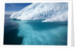 Iceberg above and below water in Disko Bay in Greenland by Anonymous
