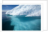 Iceberg above and below water in Disko Bay in Greenland by Anonymous