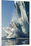 Calving iceberg in Disko Bay in Greenland by Anonymous