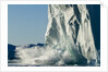 Calving iceberg in Disko Bay in Greenland by Anonymous