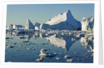 Iceberg and bergy bits in Disko Bay in Greenland by Anonymous