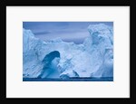 Hole melted in iceberg in Disko Bay in Greenland by Anonymous