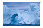 Hole melted in iceberg in Disko Bay in Greenland by Anonymous
