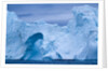 Hole melted in iceberg in Disko Bay in Greenland by Anonymous