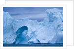 Hole melted in iceberg in Disko Bay in Greenland by Anonymous