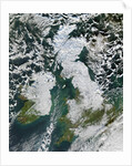 Snow covering most of Great Britain by Anonymous