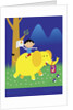 Boy Riding Elephant by Anonymous
