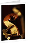 Double bass headstock by Anonymous