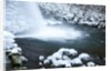 Snowy waterfall in winter by Anonymous