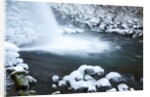 Snowy waterfall in winter by Anonymous