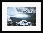 Snowy waterfall in winter by Anonymous